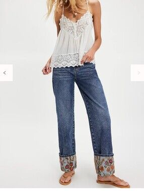 Driftwood Charlee Cuffed Jeans NWT